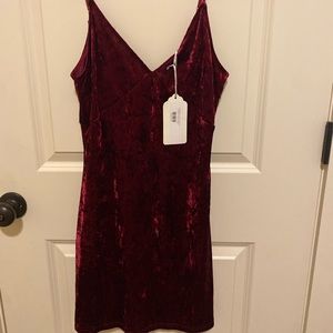 Red velvet boutique dress never worn before